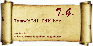 Tasnádi Gábor névjegykártya